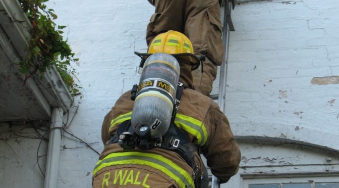 Long Beach volunteer firefighter training